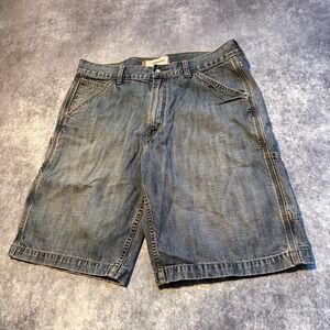 Vintage Levi's Carpenter Denim Shorts Men's W34 Blue Relaxed Fit Cotton
